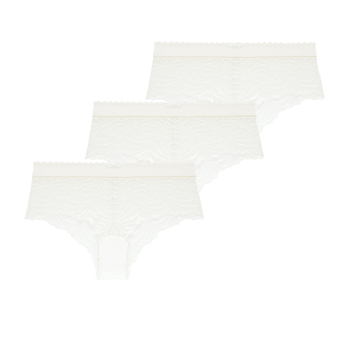 Lot de trois shorty ivoire Pampelune