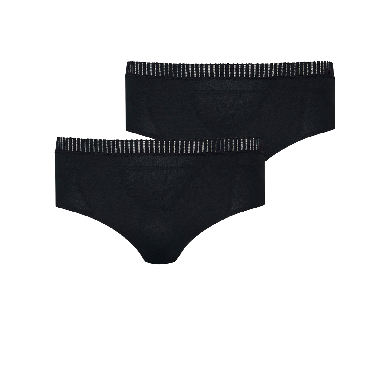 Lot de deux culottes one size noir Just Ideal