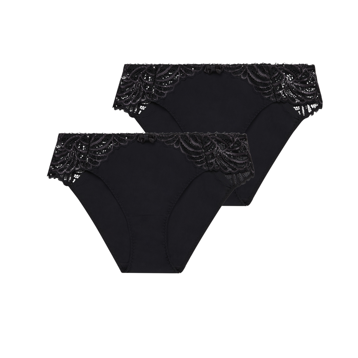 Lot de deux slips noir Pampelune