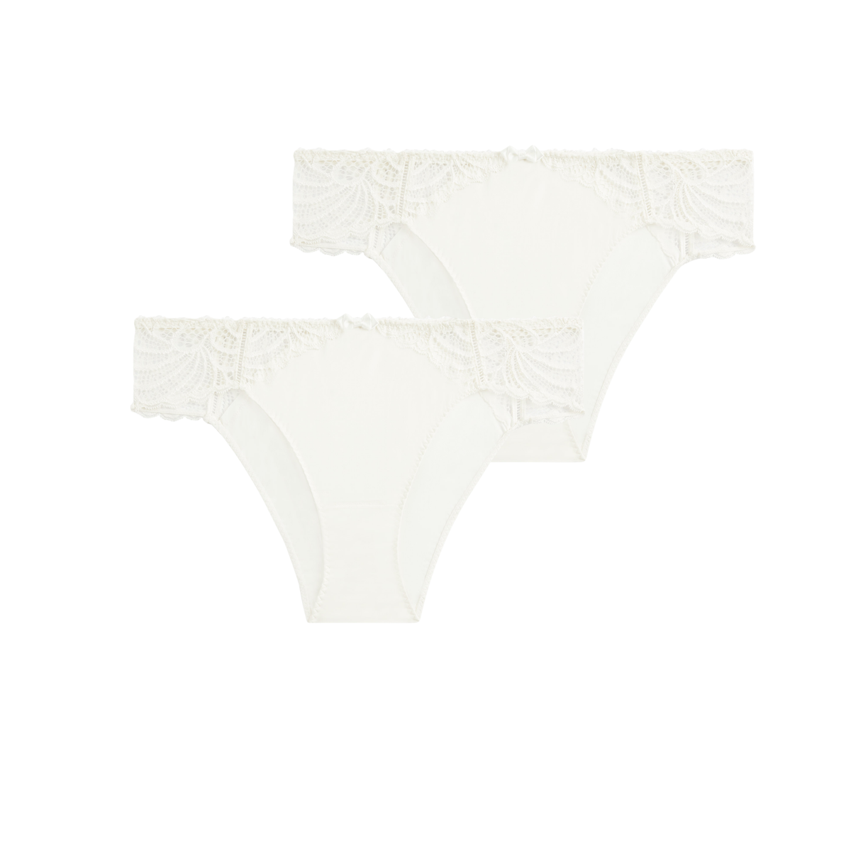 Lot de deux slips ivoire Pampelune