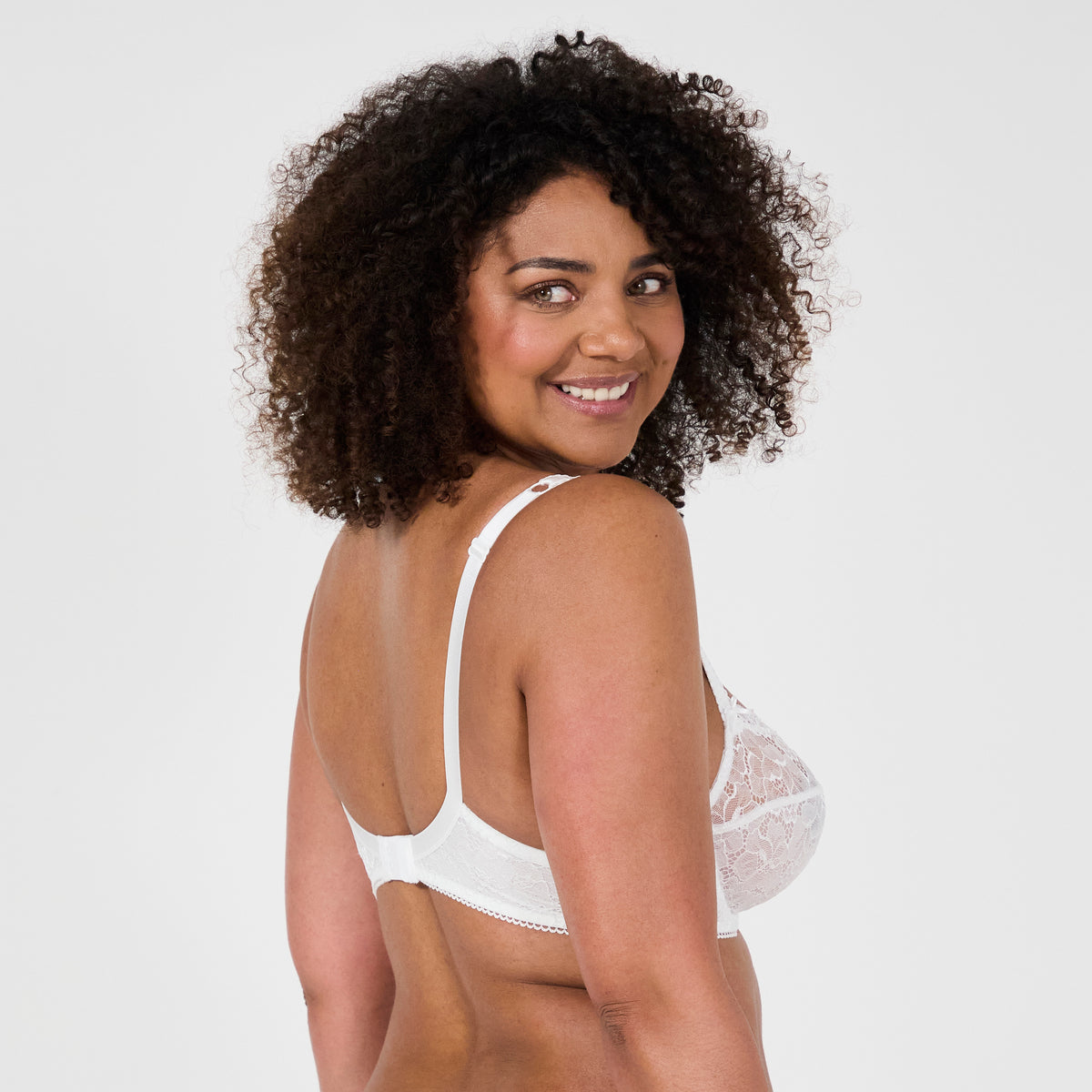 Lot de deux soutiens-gorge emboîtants blanc abricot Luccia