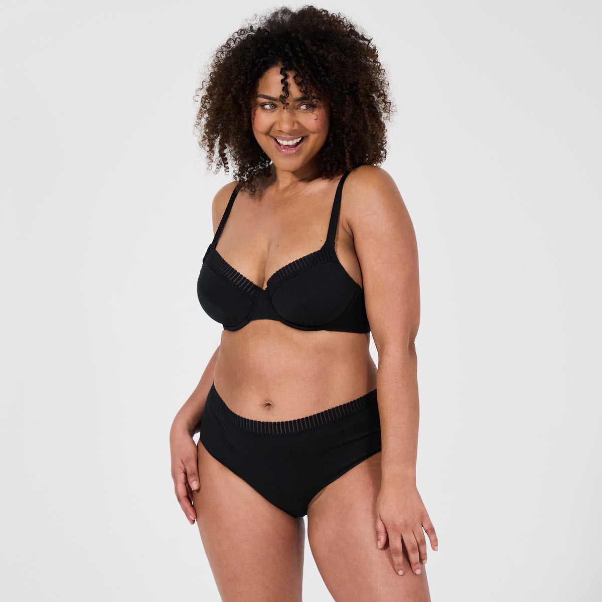 Lot de deux culottes one size noir Just Ideal