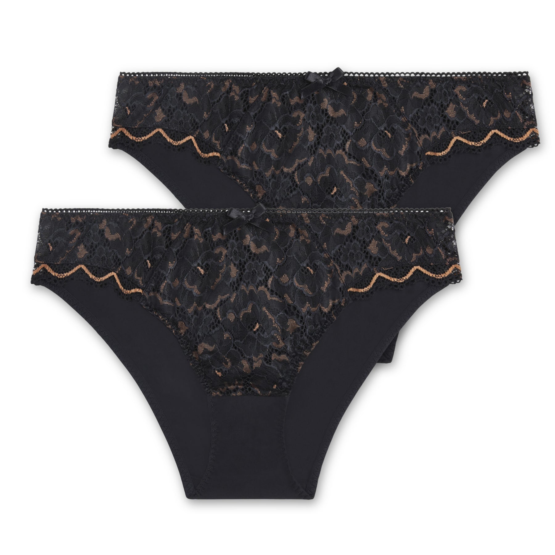 Lot de deux slip noir Luccia