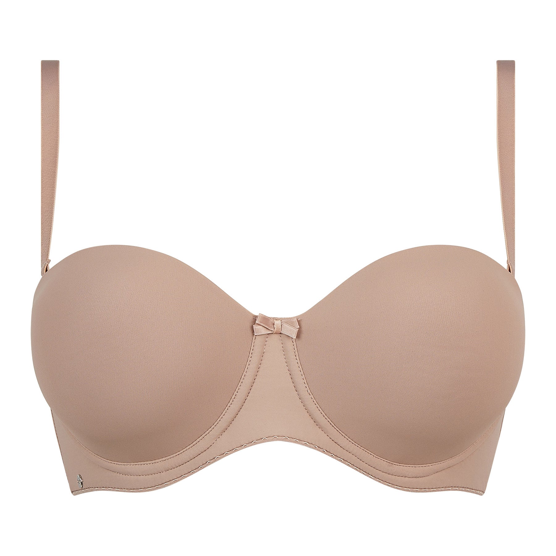 soutien gorge bandeau armatures just daily beige noisette
