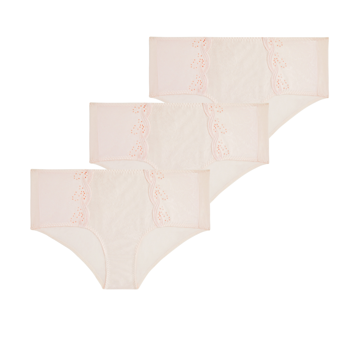 Lot de trois gaines rose poudré Emily