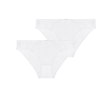 Lot de deux slips blanc Luccia Harmony
