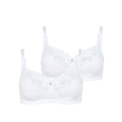 Lot de deux soutiens-gorge sans armatures blanc Cocoon