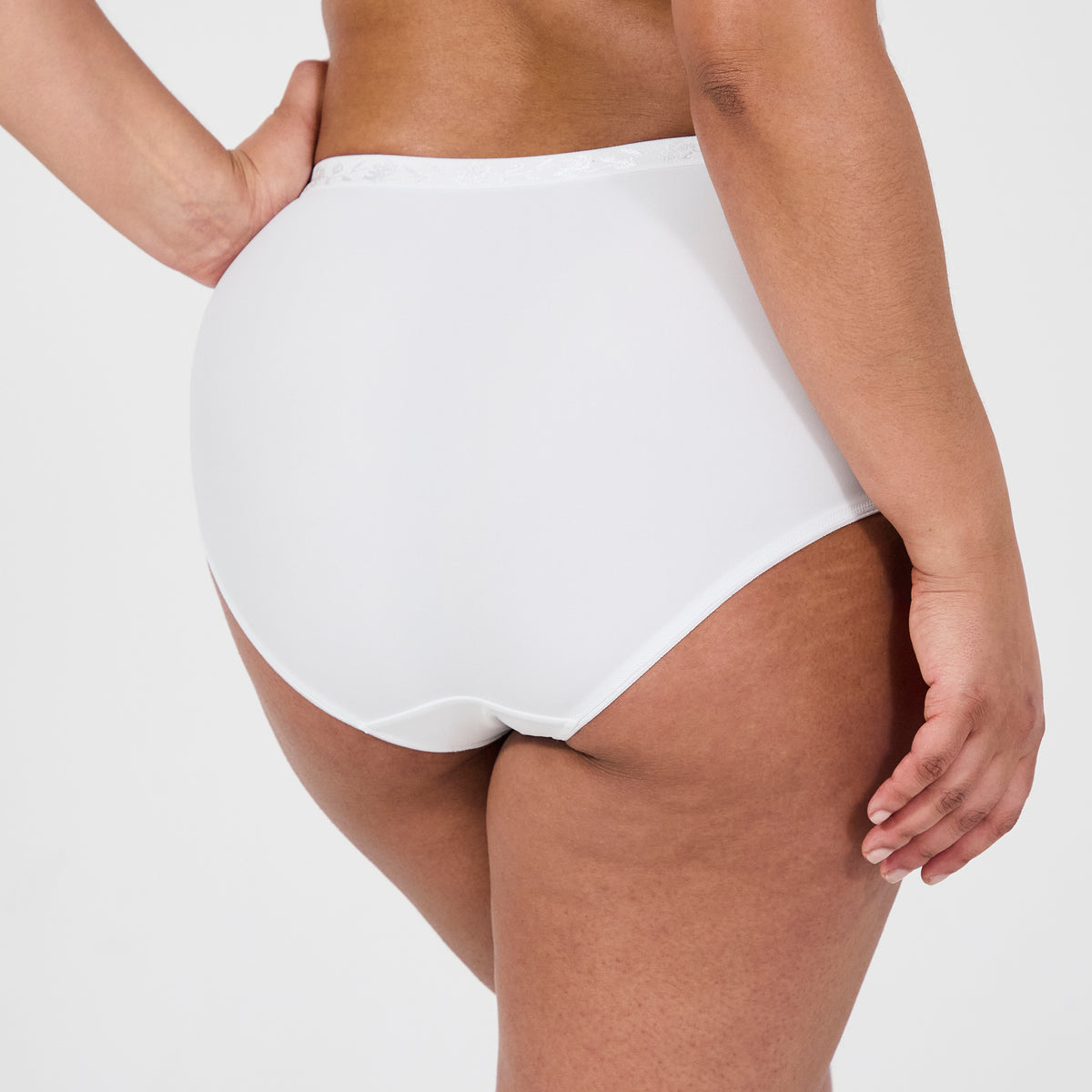 Lot de trois culottes ventre plat blanc Just Micro
