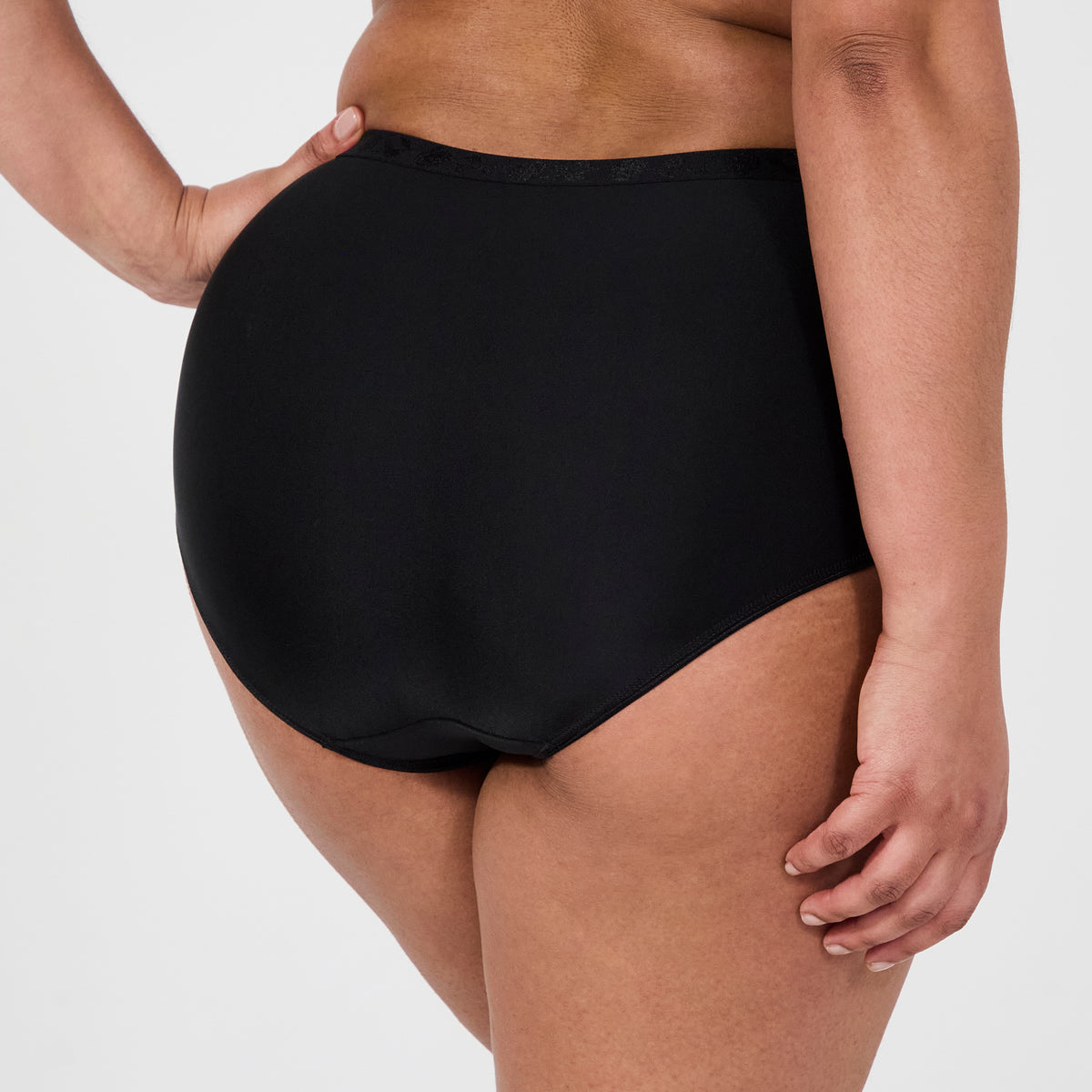 Lot de trois culottes taille haute ventre plat noir Just Micro