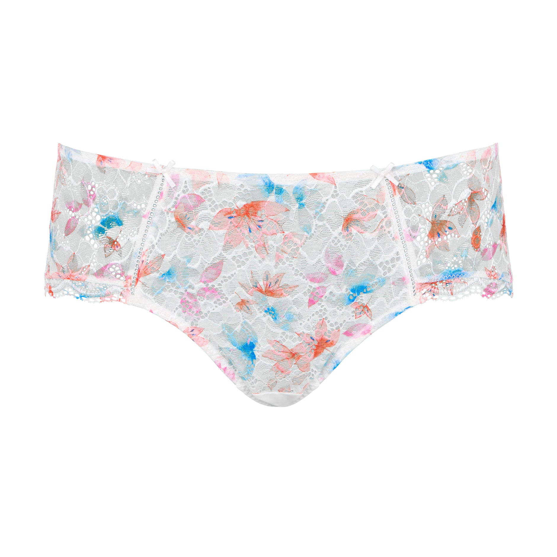 Shorty ivoire imprimé fleurs Luccia swing