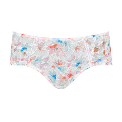 Shorty ivoire imprimé fleurs Luccia swing