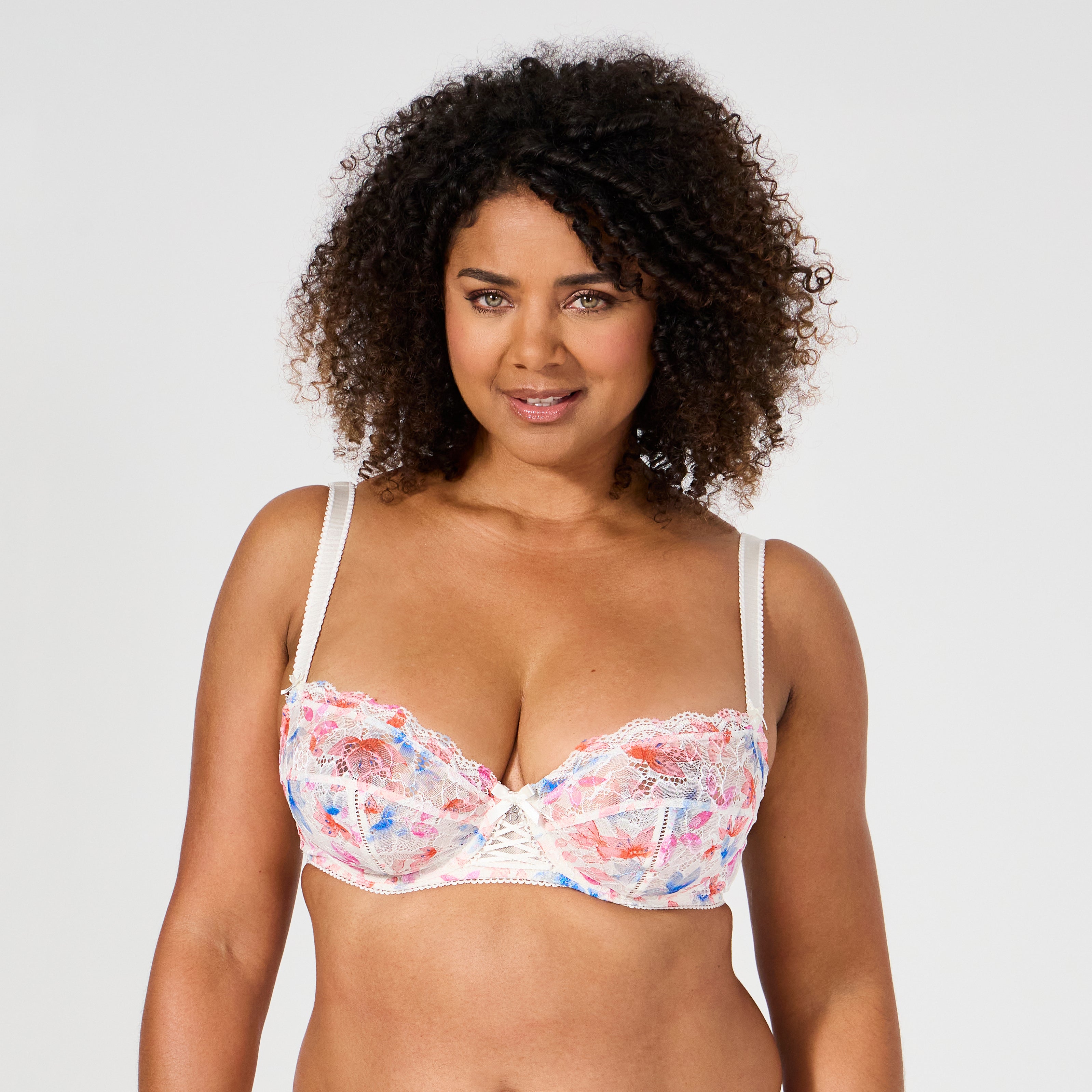 Soutien-gorge emboîtant ivoire imprimé fleurs Luccia swing