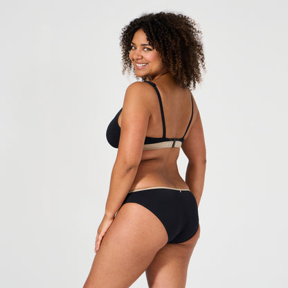 Haut de maillot de bain sans armatures Hollywood Noir/Or