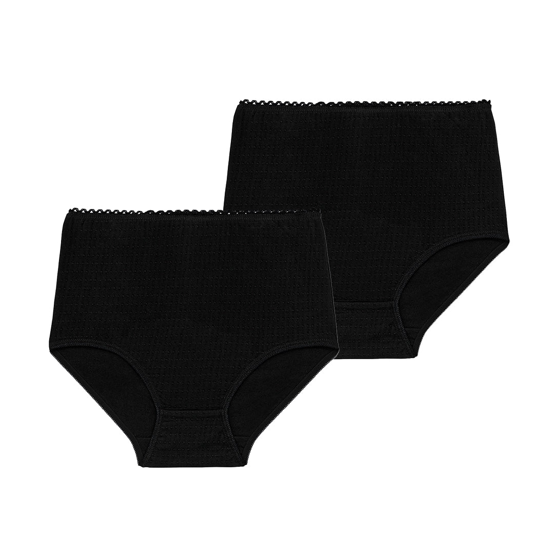 Best cotton black high-waisted panties
