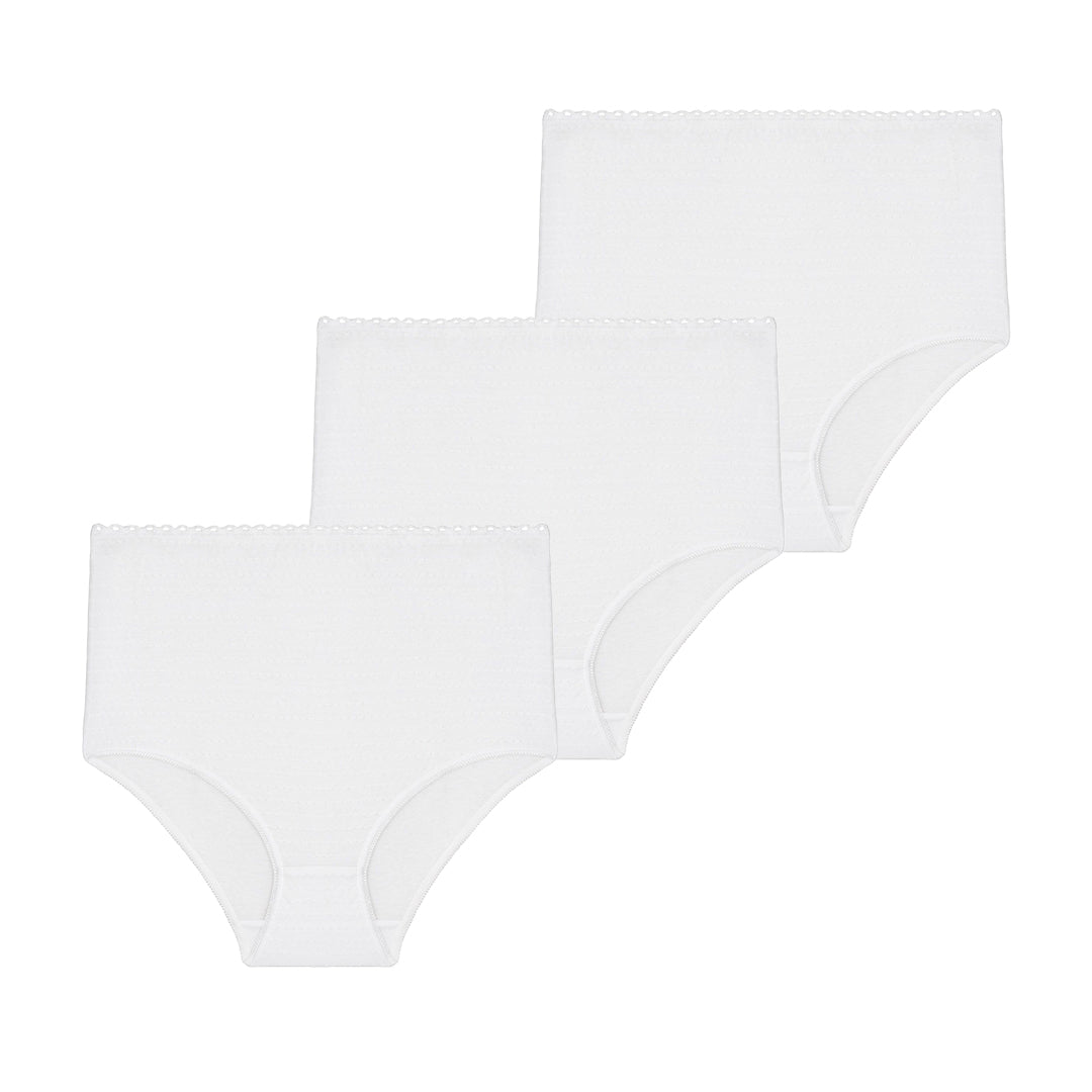 Best cotton white high-waisted panties