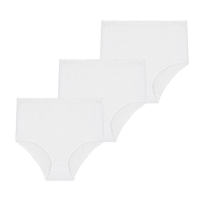 Best cotton white high-waisted panties