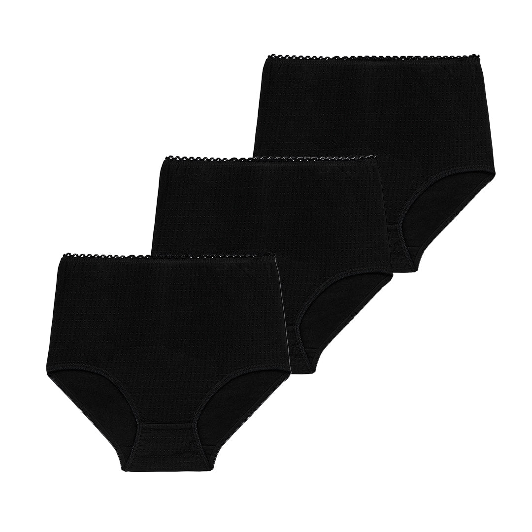 Best cotton black high-waisted panties