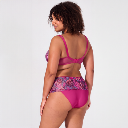 Soutien-gorge emboîtant fushia imprimé fleurs Luccia swing