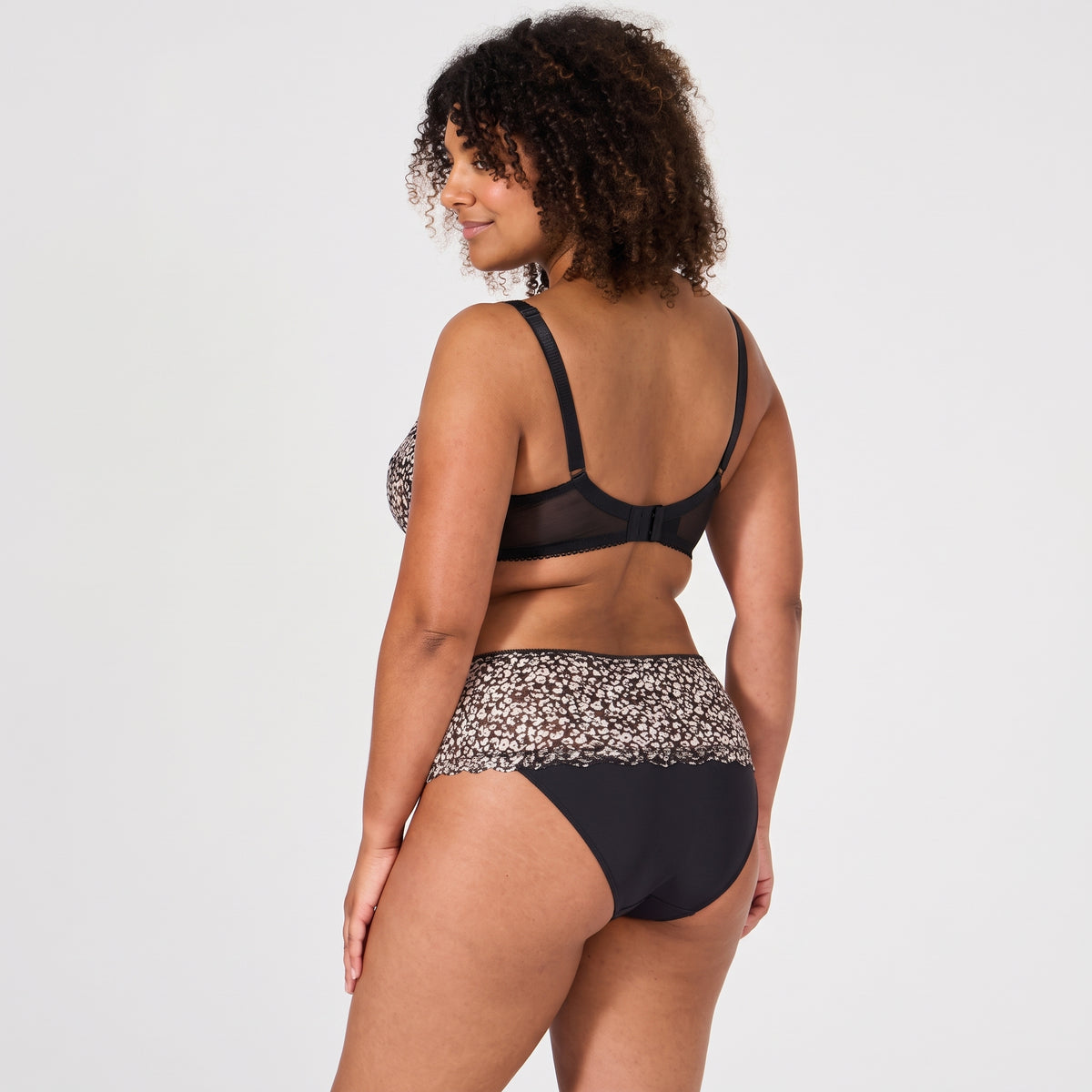 Culotte noir imprimé Luccia swing