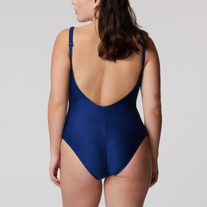 Maillot de bain 1 pièce sans armatures Caldera bleu marine