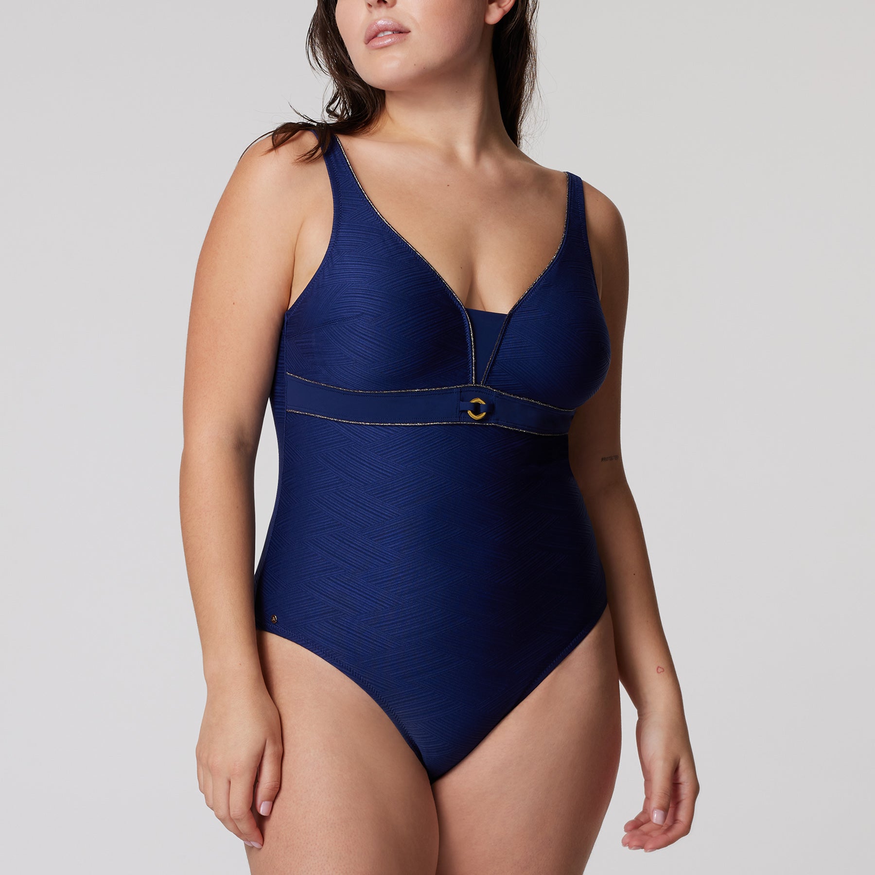 Maillot de bain 1 pièce sans armatures Caldera bleu marine