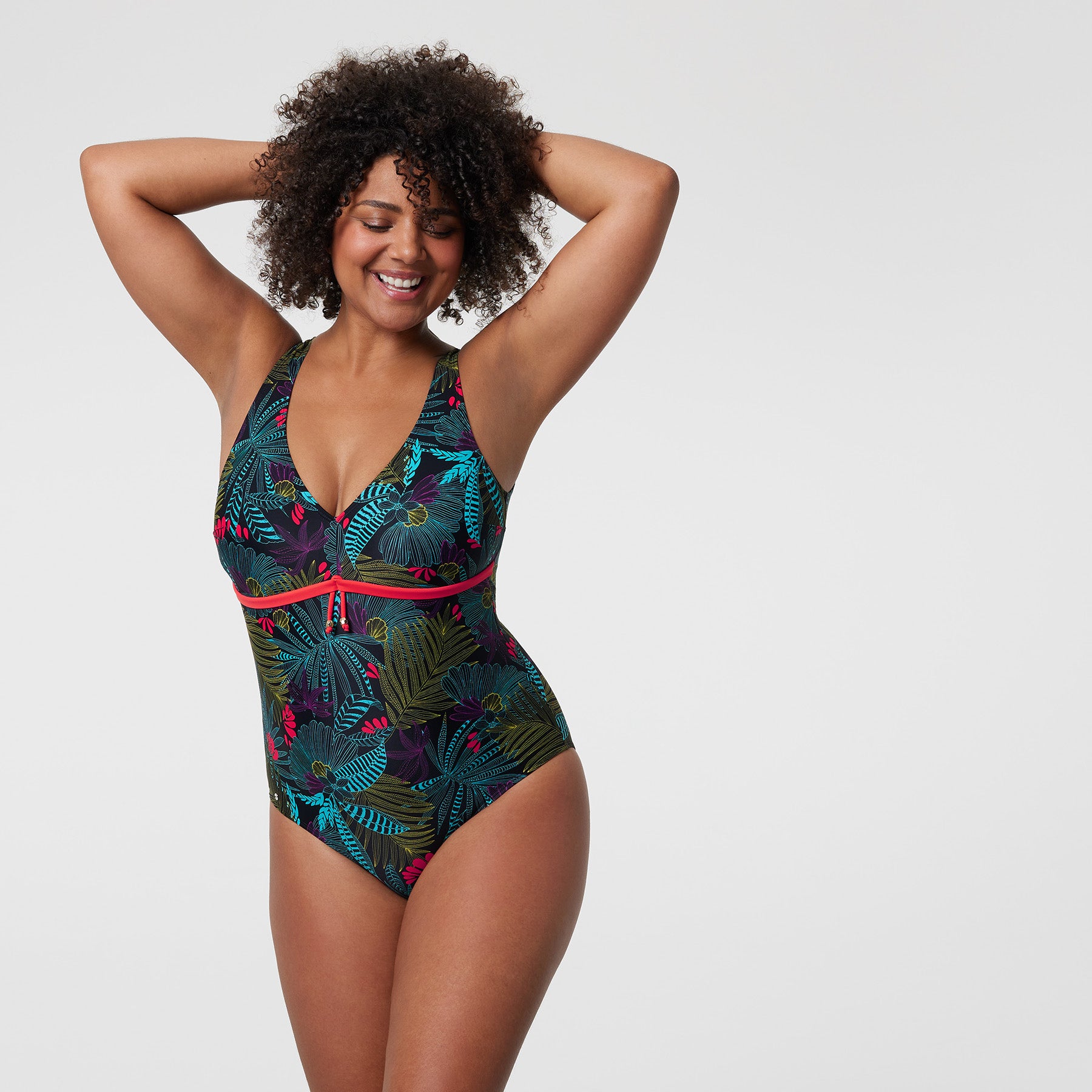 Maillot de bain 1 pièce sans armatures Zapallar Imprimé végetal