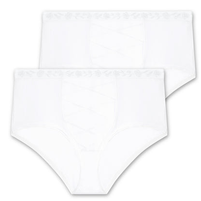 Best cotton white high-waisted panties