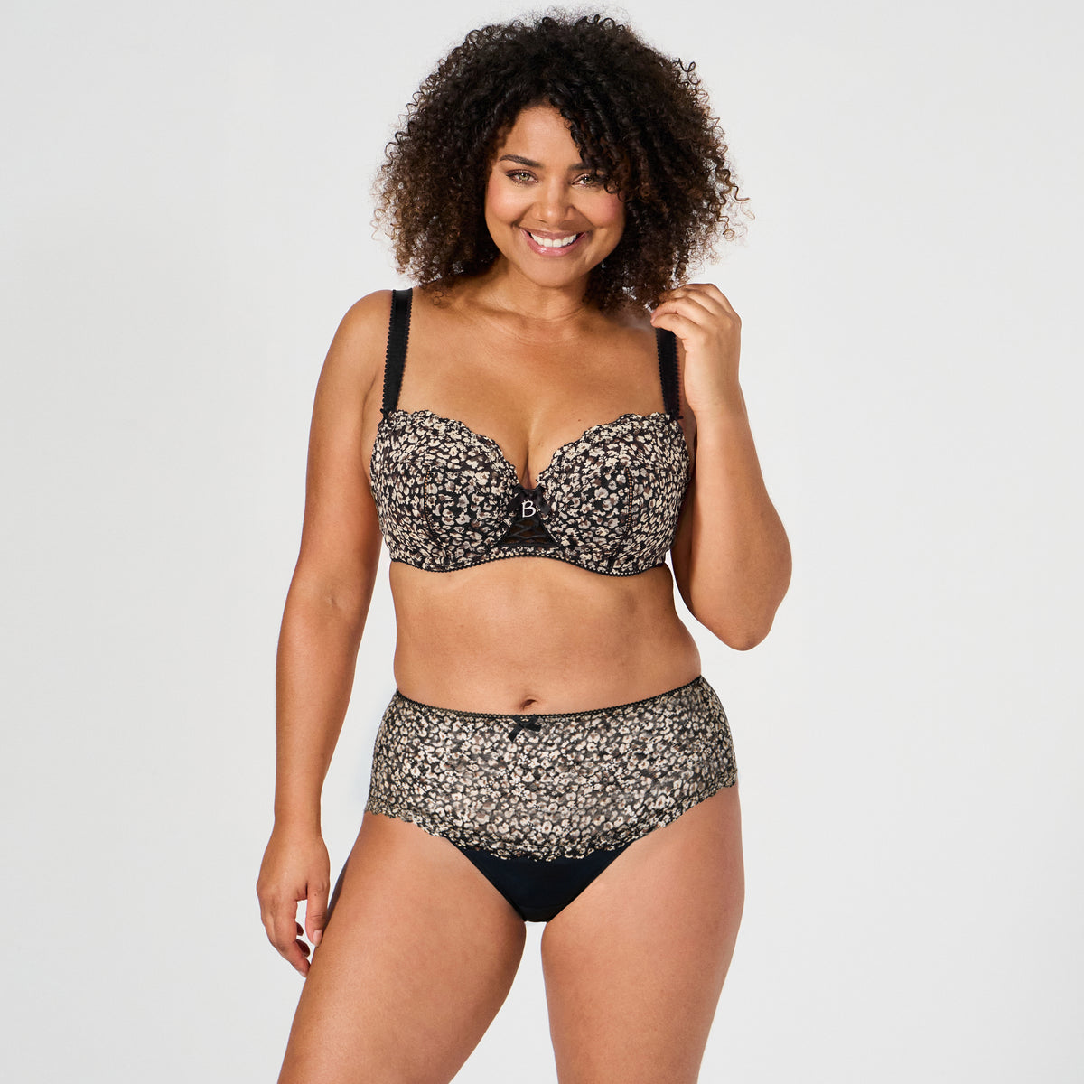 Culotte noir imprimé Luccia swing