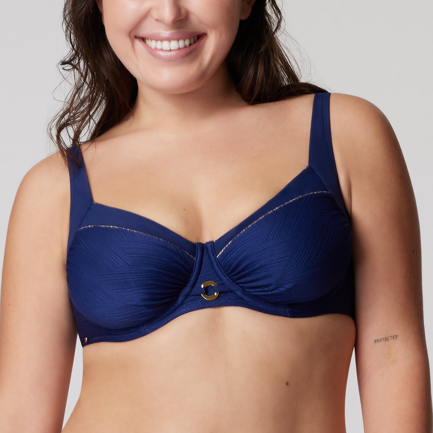 Haut de maillot de bain avec armatures Caldera bleu marine