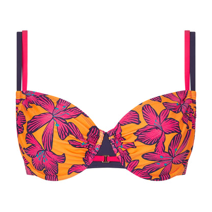 Haut de maillot de bain couvrance modulable à armatures Maragogi Imprimé floral