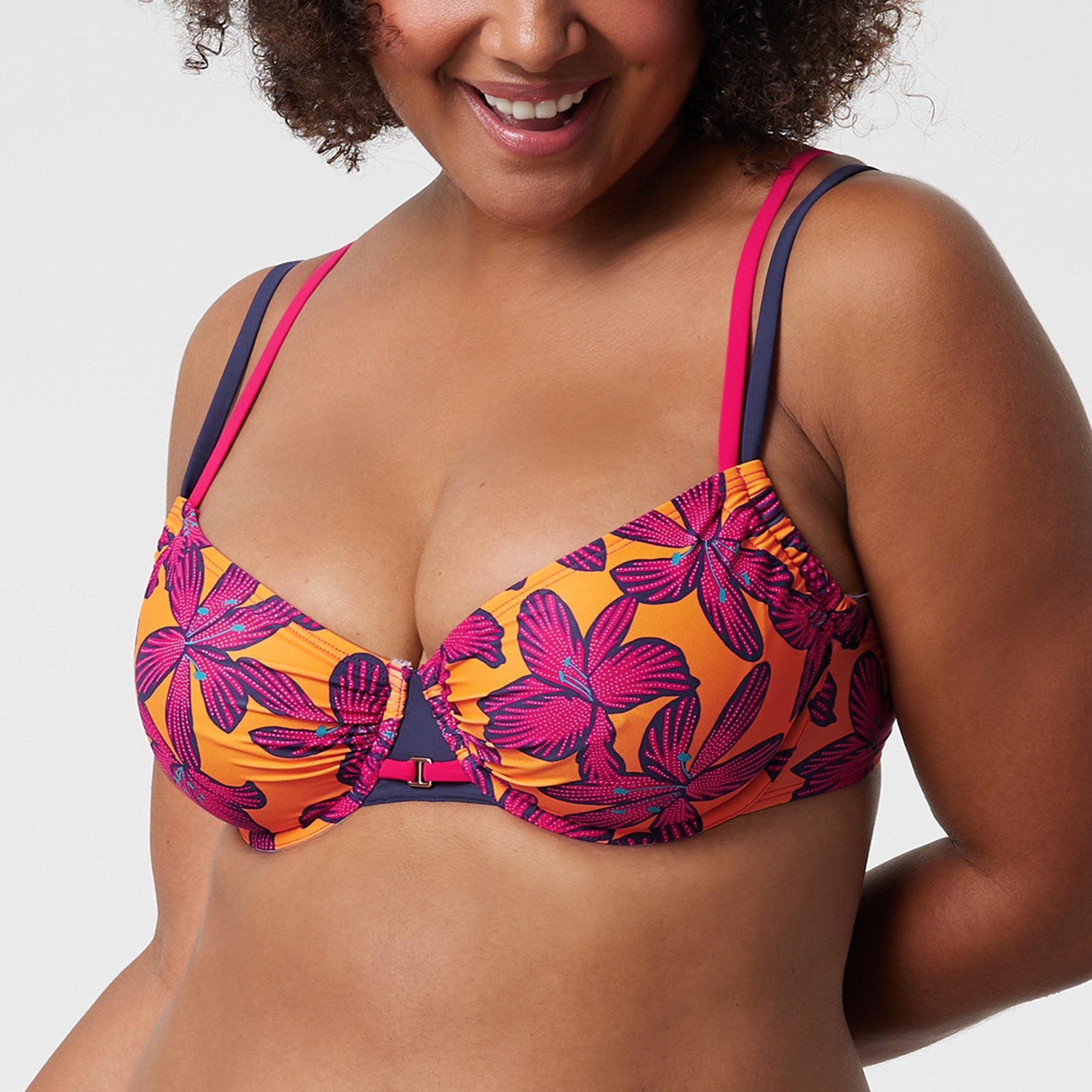 Haut de maillot de bain couvrance modulable à armatures Maragogi Imprimé floral