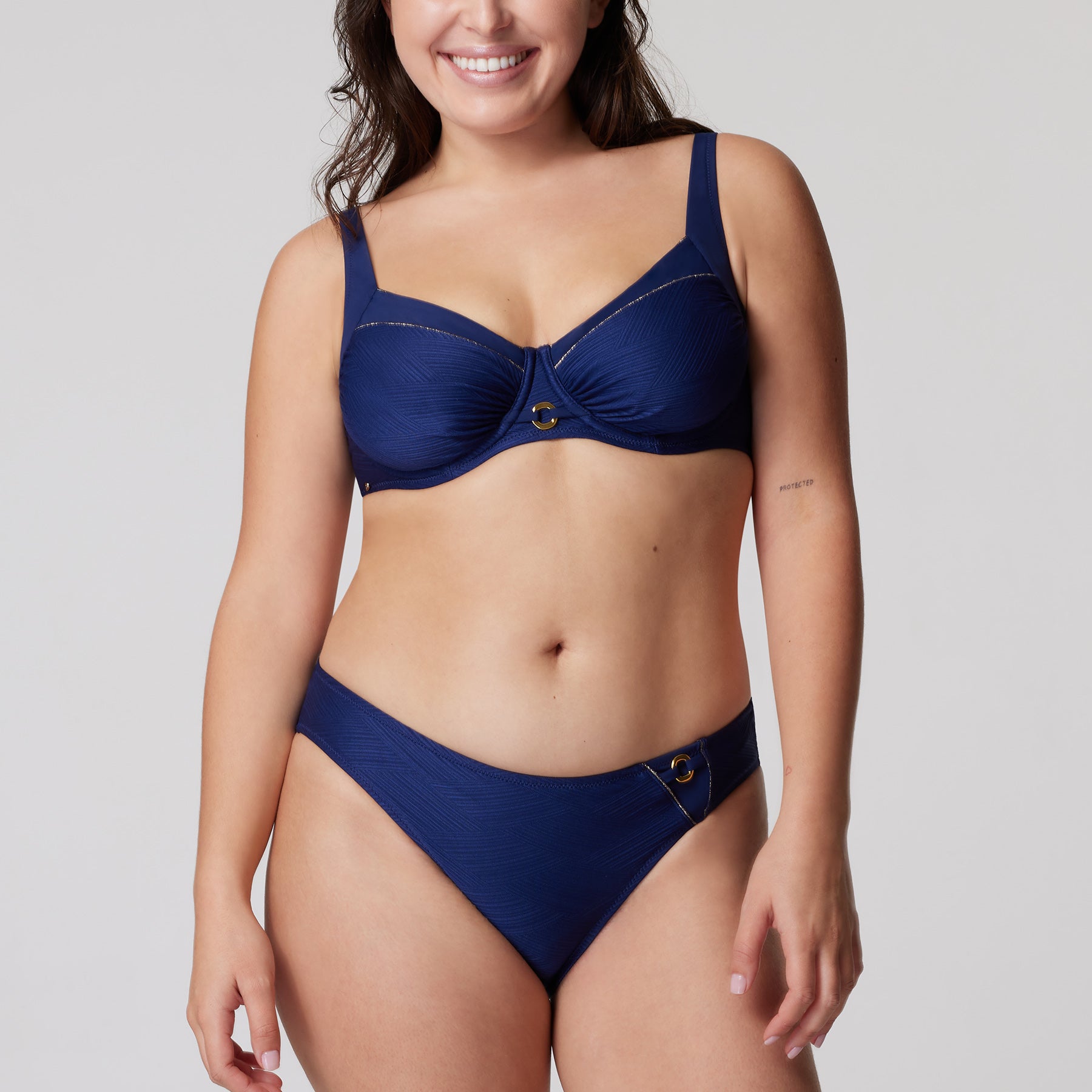 Haut de maillot de bain avec armatures Caldera bleu marine