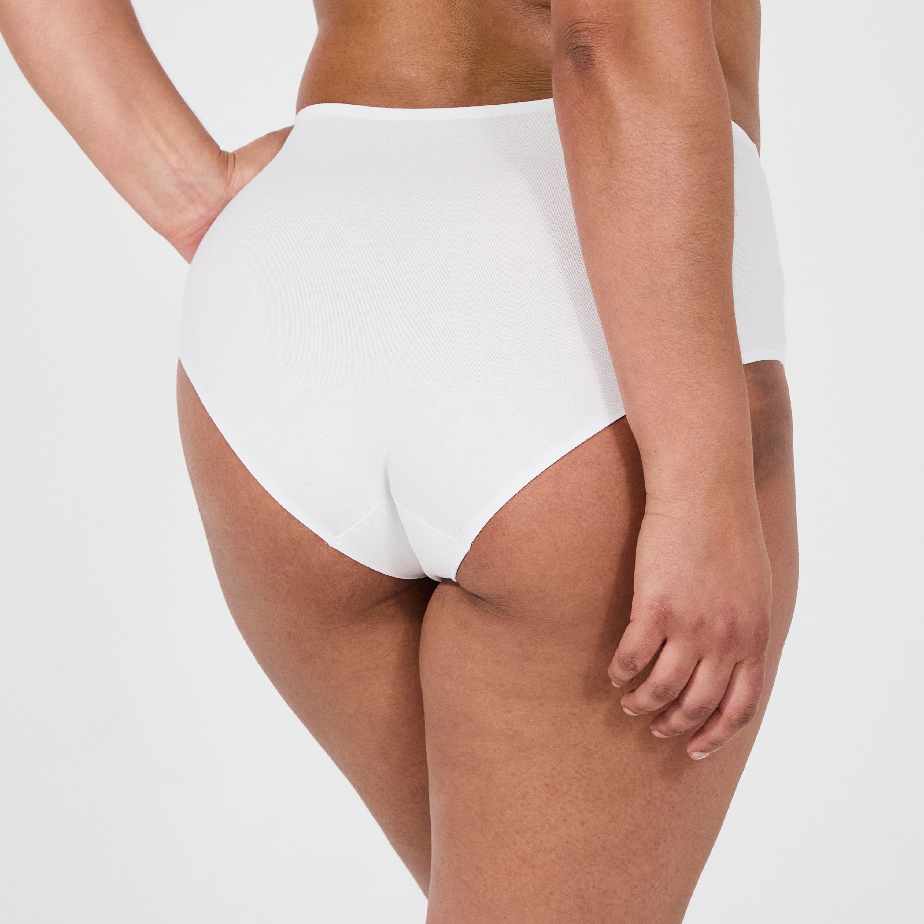 Just One Cotton White High Waisted Panties