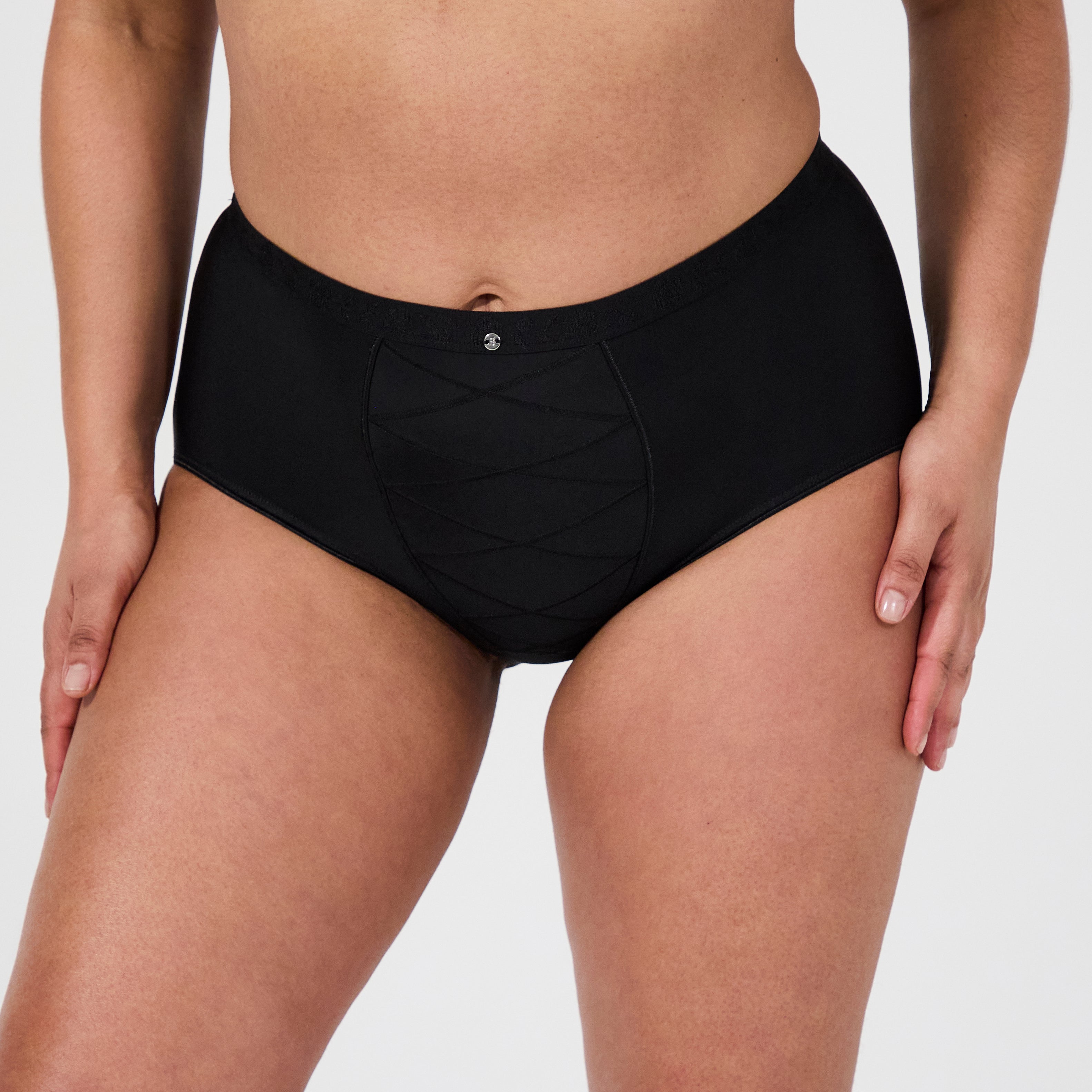 Culotte taille haute ventre plat noir Just micro
