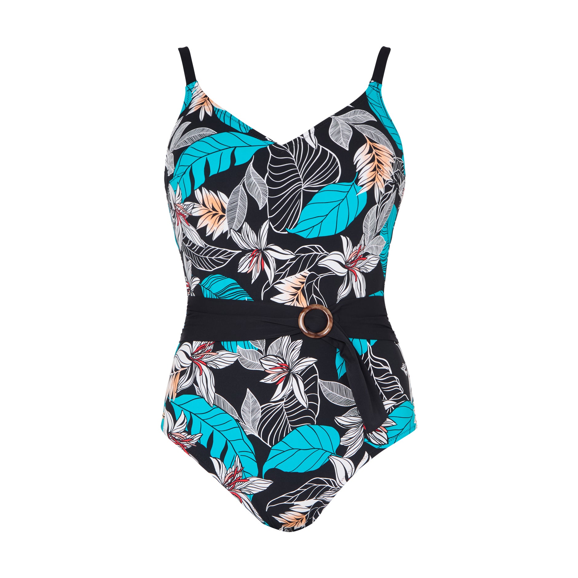 Maillot de bain 1 pièce sans armatures Santa Barbara Imprimé tropical