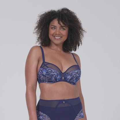 Lathy Blue Underwired Bra