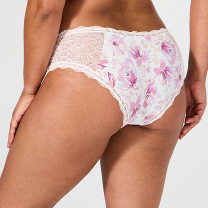 Shorty ivoire fleurs Luccia Twist