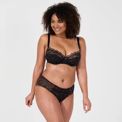 silhouette soutien gorge armatures shorty luccia noir face