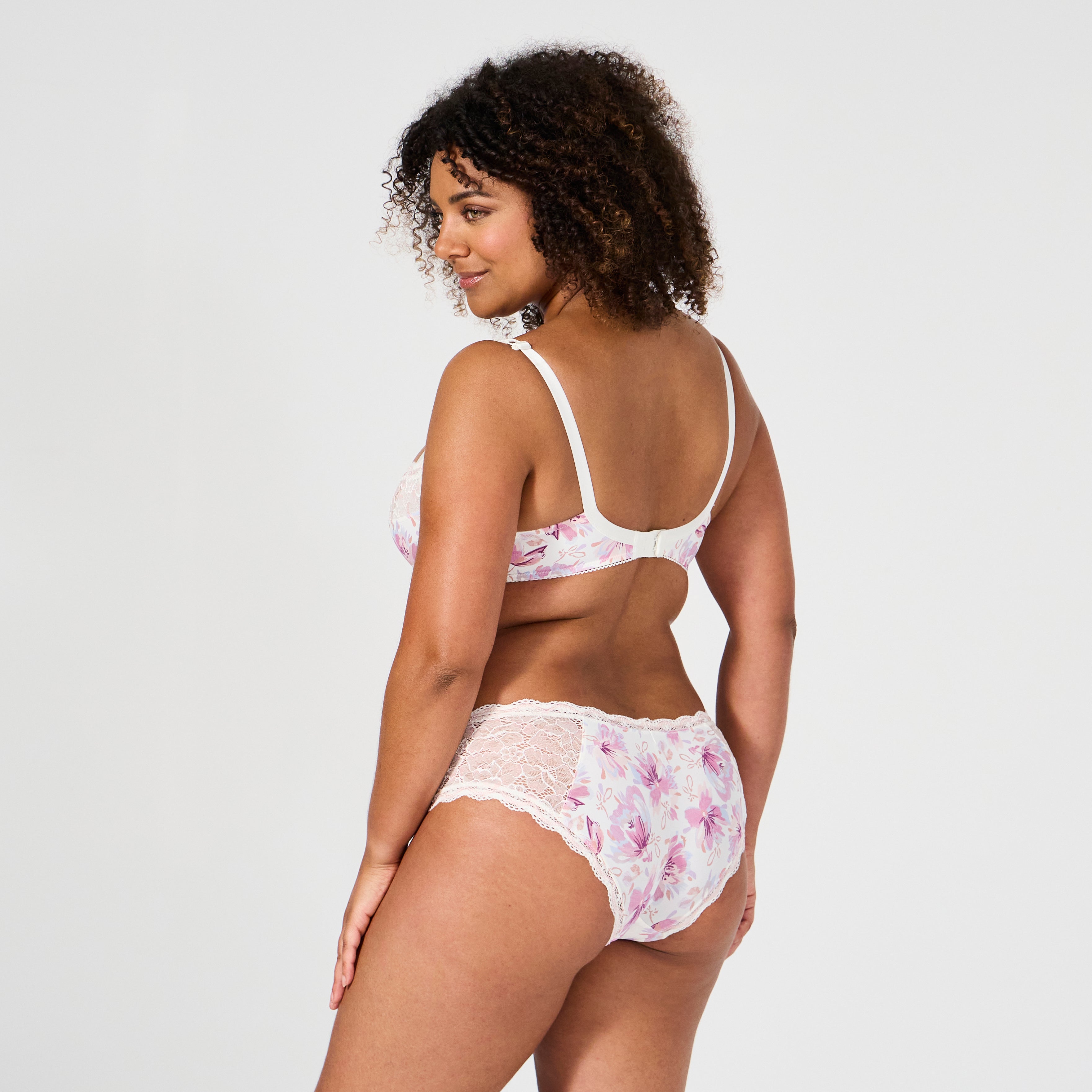 Soutien-gorge emboîtant ivoire fleurs Luccia Twist