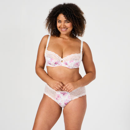 Shorty ivoire fleurs Luccia Twist