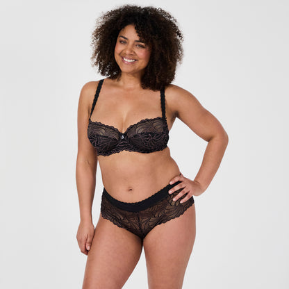 silhouette soutien gorge armatures shorty pampelune noir face
