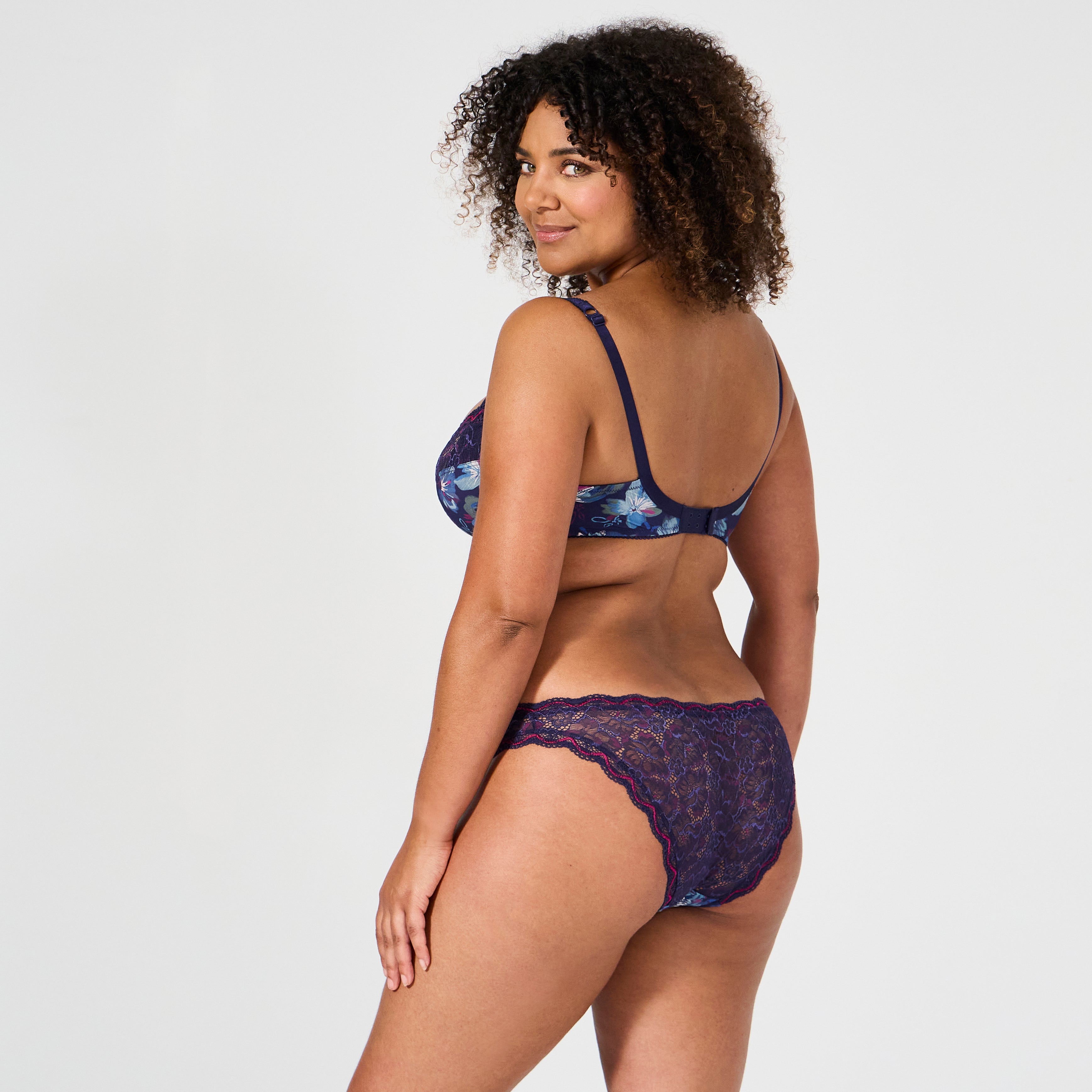 Soutien-gorge emboîtant bleu imprimé Luccia Twist