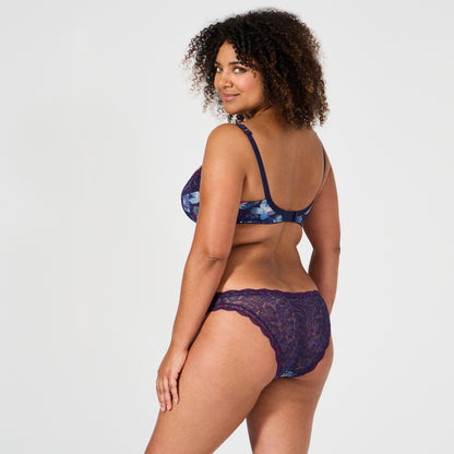 Soutien-gorge emboîtant bleu imprimé Luccia Twist