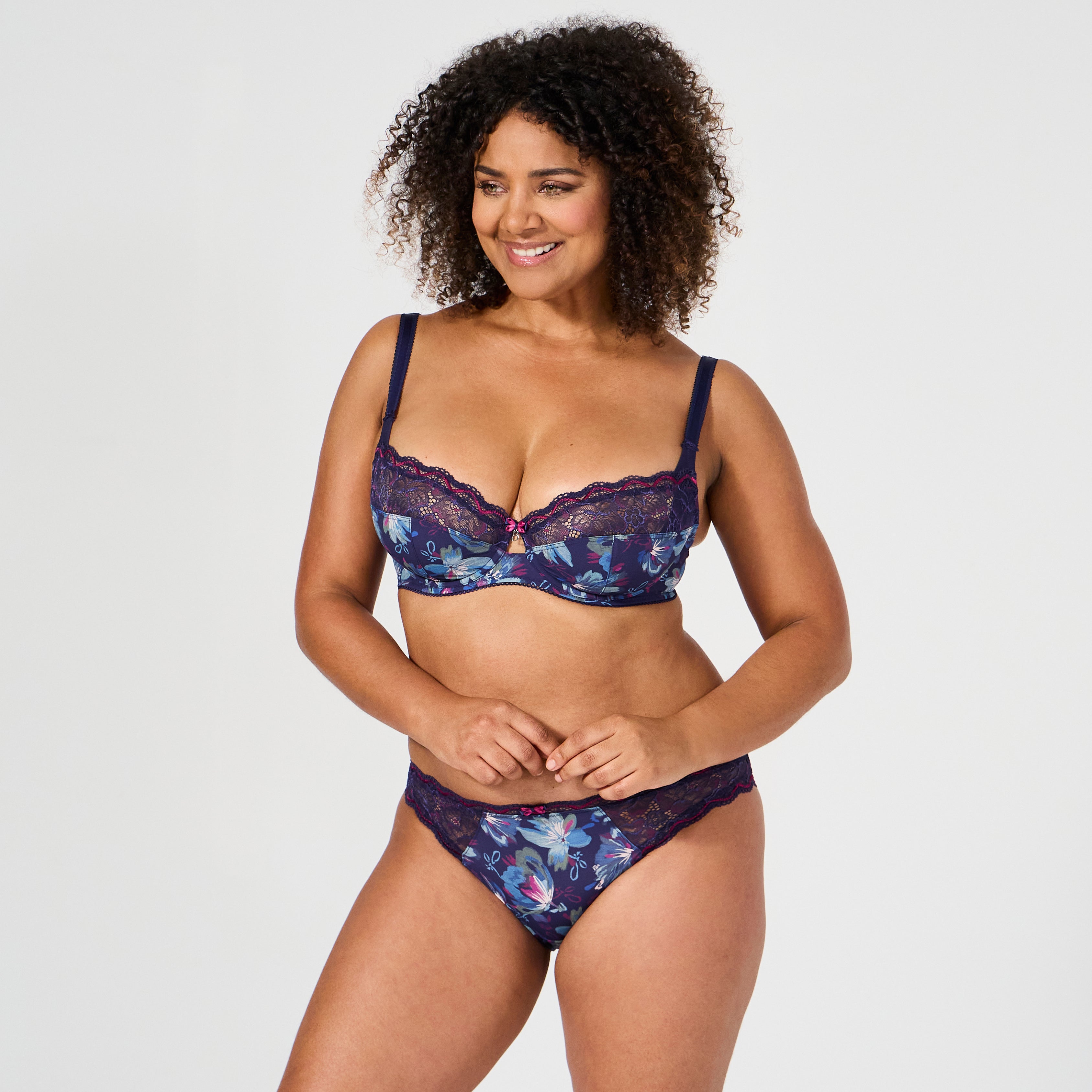 Soutien-gorge emboîtant bleu imprimé Luccia Twist