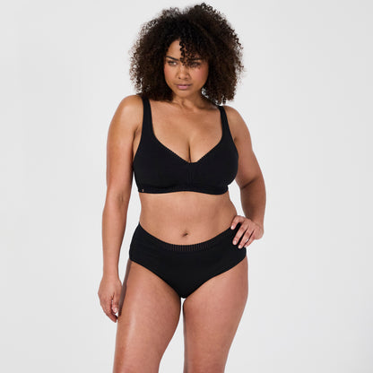 Just ideal black underwired bra with removable cups