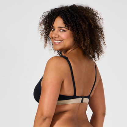 Haut de maillot de bain sans armatures Hollywood Noir/ Or