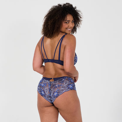 silhouette soutien gorge shorty lathy bleu dos