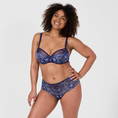 silhouette soutien gorge shorty lathy bleu face