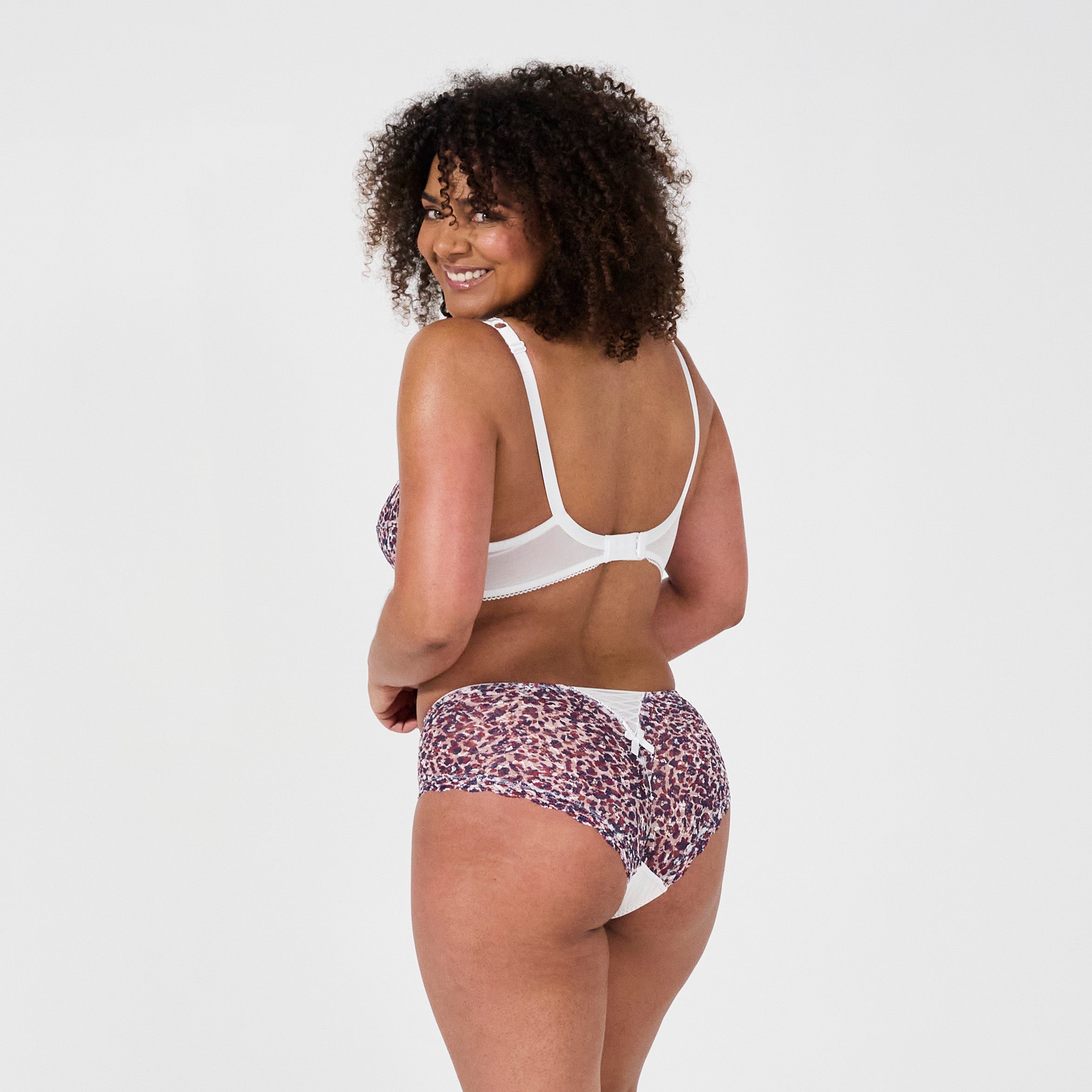silhouette soutien gorge shorty luccia swing blanc imprime dos