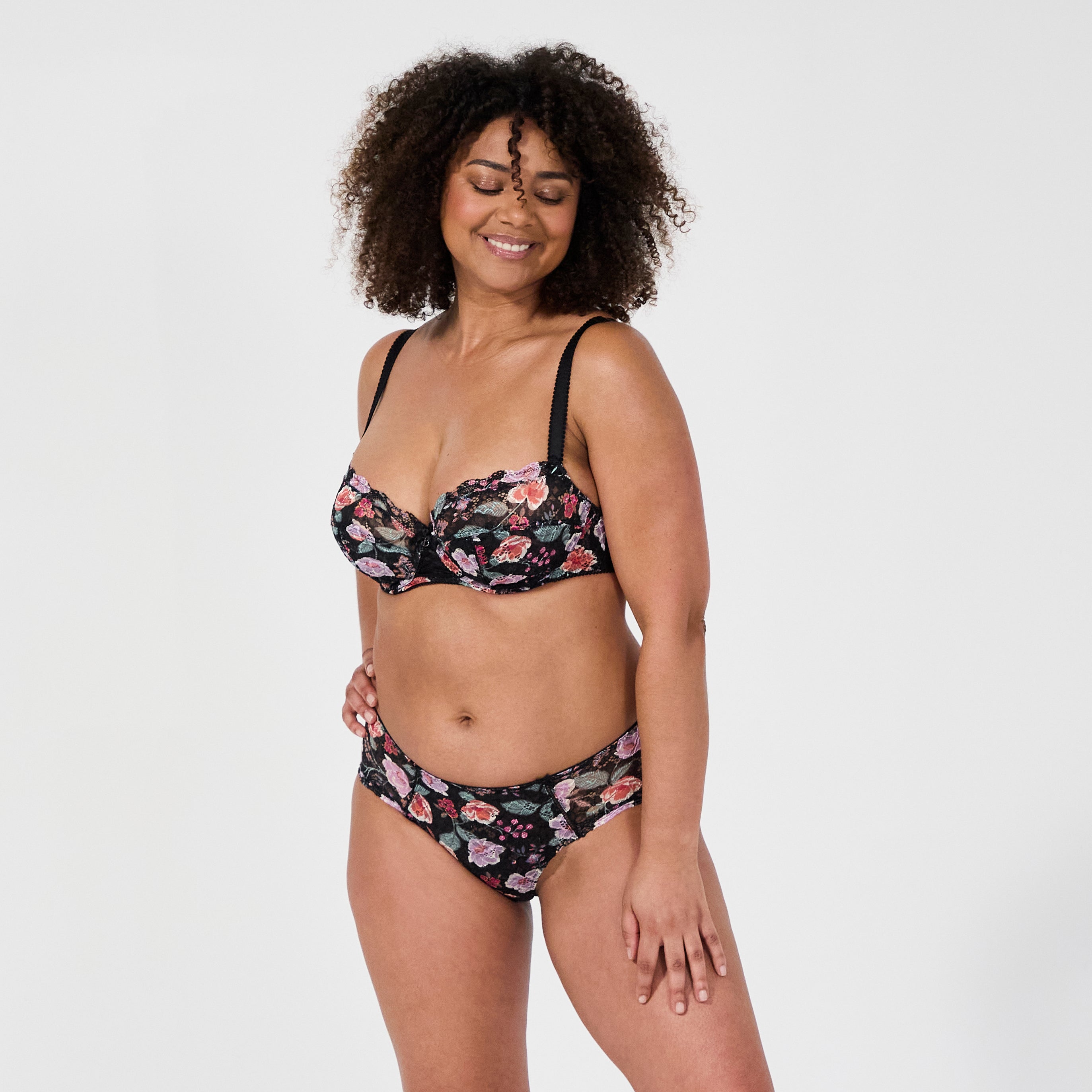 Shorty noir imprimé Luccia swing